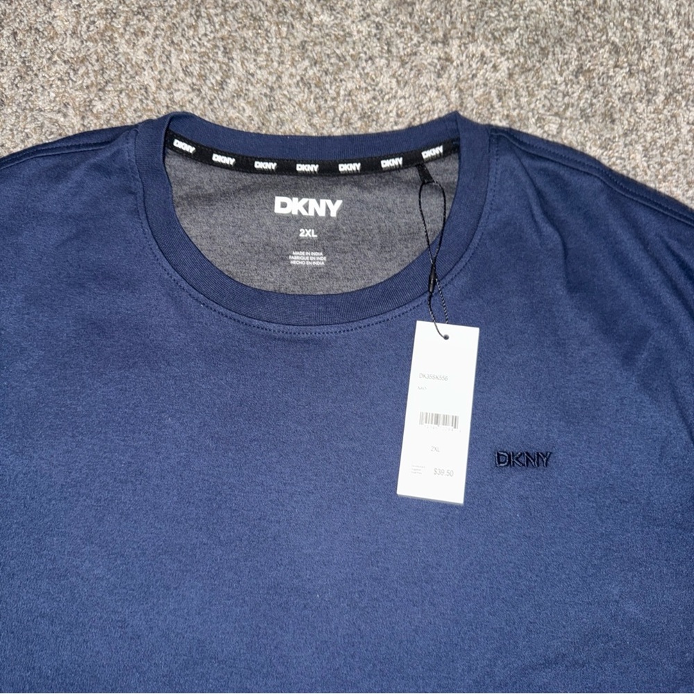 DKNY Men's Deep Blue Short Sleeve Tee